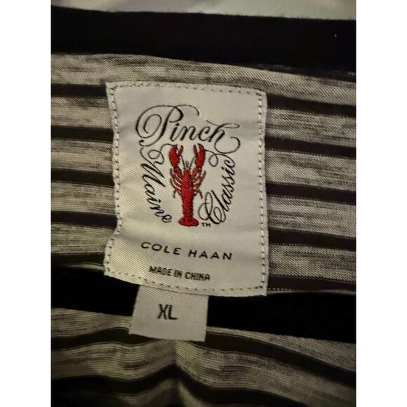 Cole Haan Pinch Maine Classic Jersey Stripe long sleeve T size XL Mens Lobster - Picture 2 of 4